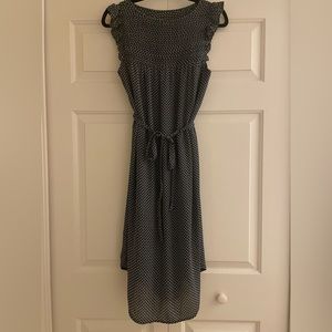 H&M size 6 navy and white dress